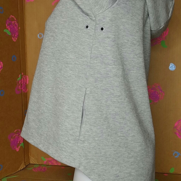 Nike Gray Zip Up Hoodie Hi Lo Hem Size Small - Picture 5 of 11